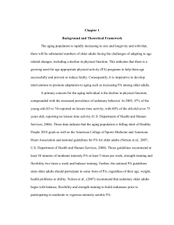 Chapter 1 Background and Theoretical Framework The aging