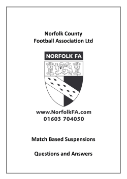 Norfolk County Football Association Ltd Match Based
