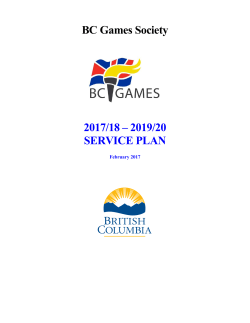 BC Games Society Service Plan