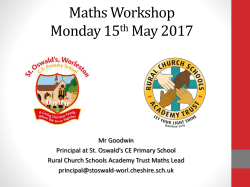 Maths Parent Workshop 2017 - St Oswald`s Worleston Primary School