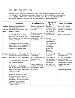 Major Game Plan for Success
