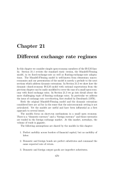 Chapter 21 Different exchange rate regimes
