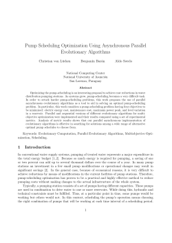 Pump Scheduling Optimization Using Asynchronous Parallel