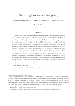 Discretizing Unobserved Heterogeneity