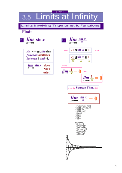 3.5 Limits at Infinity