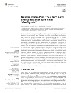 Next Speakers Plan Their Turn Early and Speak after Turn
