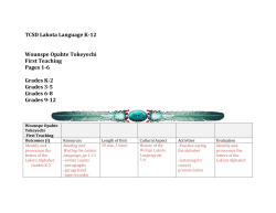 TCSD Lakota Language K