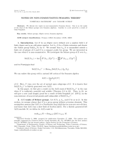 NOTES ON NON-COMMUTATIVE IWASAWA