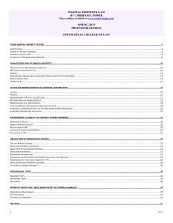 History of Separate Property