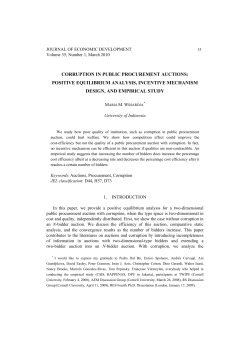 corruption in public procurement auctions: positive equilibrium