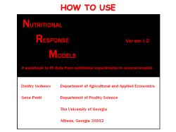 The NRM.xls Workbook fits several logistics, compartmental and