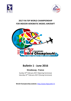 Bulletin 1 - June 2016 - 2017 World Championship