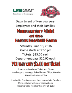 Saturday, June 18, 2016 Game starts at 5:30 pm Tickets