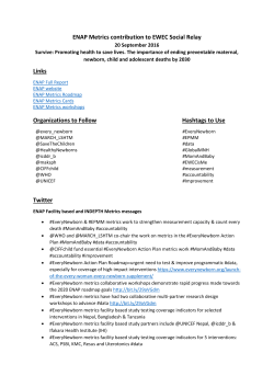 ENAP/EPMM Suggested Tweets