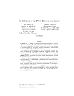 An Extension of the LATEX-Theorem Evironment