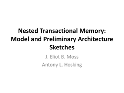 Nested Transactional Memory: Model and Preliminary