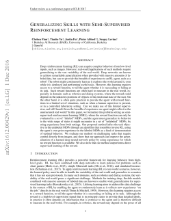 Generalizing Skills with Semi-Supervised Reinforcement Learning