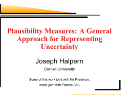 Plausibility Measures: A General Approach for Representing