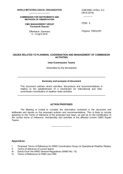 Terms of Reference for Task Team on Weather Radar Data
