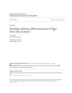 Ouachita celebrates 20th Anniversary of Tiger Serve Day on April 1