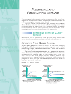 MEASURING AND FORECASTING DEMAND