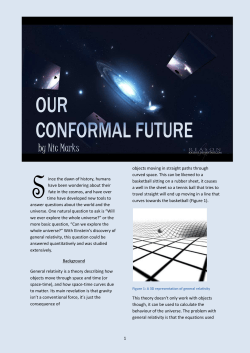 OUR CONFORMAL FUTURE by Nic Marks S ince the dawn of