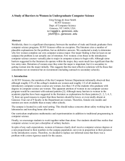 A Study of Barriers to Women in Undergraduate Computer Science