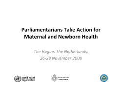 Parliamentarians Take Action for Maternal and Newborn Health
