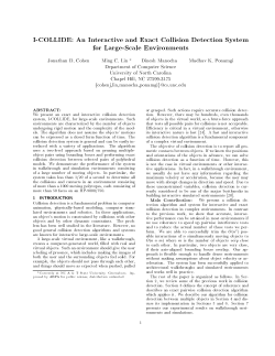 I-COLLIDE: An Interactive and Exact Collision Detection System for