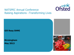 Gil Reay Ofsted plenary