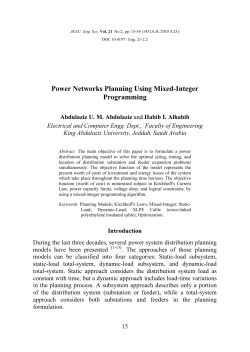 Power Networks Planning Using Mixed