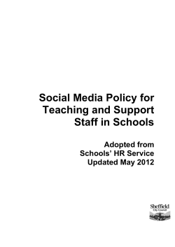 Personal use of Social Media on School or Council Equipment