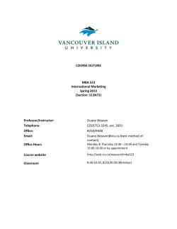 Course Outline - Vancouver Island University