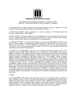 sweepstakes official rules