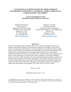 can political participation by firms increase government legitimacy
