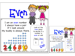 I am an even number I always have a pair If I look