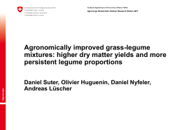 Agronomically improved grass-legume mixtures: higher dry matter