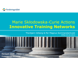 Mobilisering til Horisont 2020 - Innsida