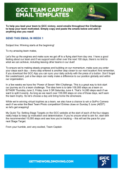 SEND THIS EMAIL IN WEEK 1