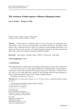 The existence of latin squares without orthogonal
