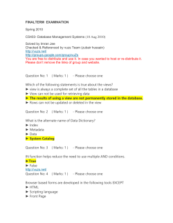 CS403 Database Management Systems