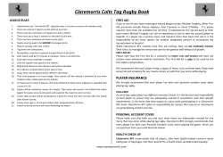Claremorris RFC Tag Book Rules 2015