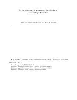 On the Mathematical Analysis and Optimization of Chemical Vapor
