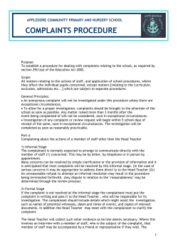 Complaints document