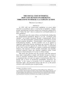The Social Cost of Inertia - Duke Law Scholarship Repository
