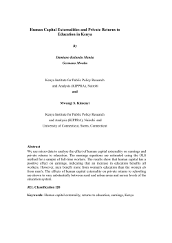 3.1 Effects of Human Capital Externality on Earnings
