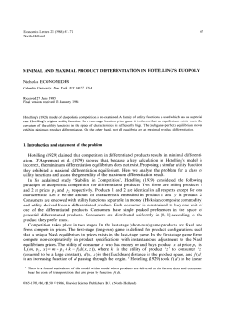 MINIMAL AND MAXIMAL PRODUCT DIFFERENTIATION IN