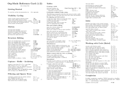 Org-Mode Reference Card (1/2)