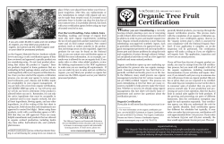 Organic Tree Fruit Certification