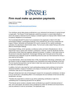 Firm must make up pension payments